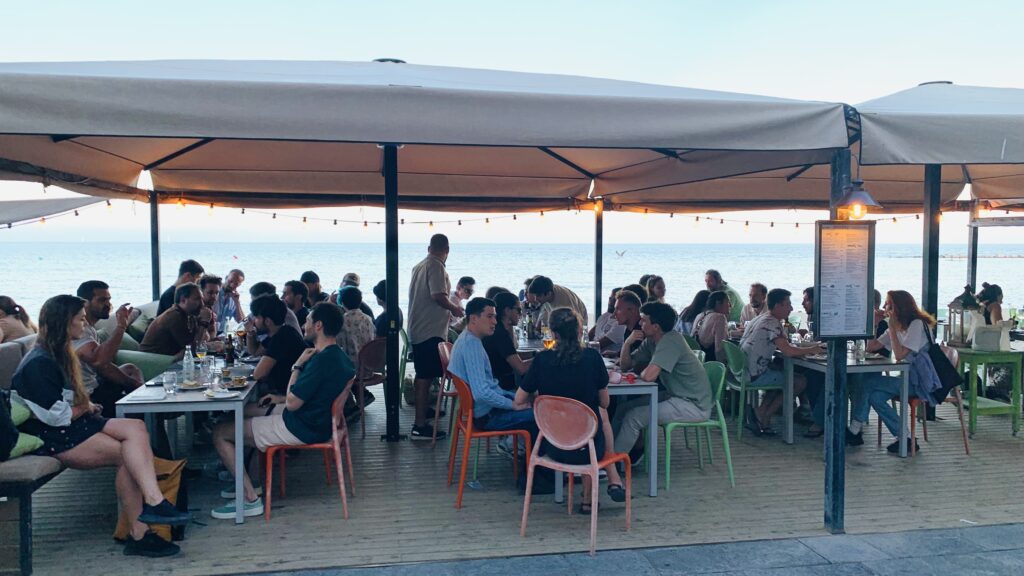 Web3 Family meetup on Barceloneta Beach in Barcelona